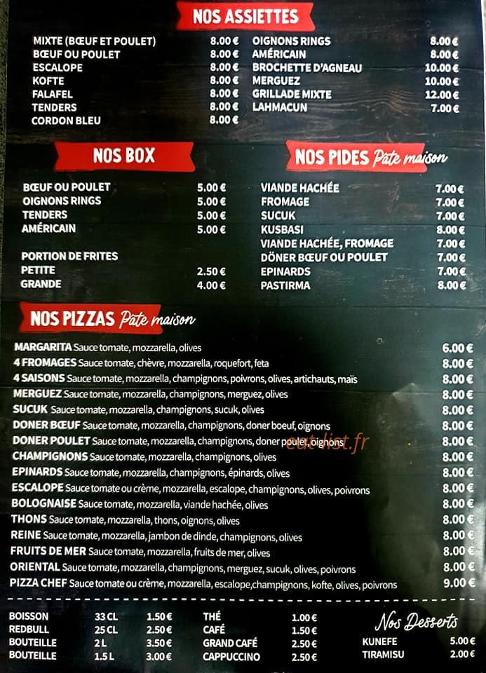 Restaurant De La République — carte page 2