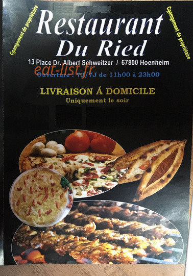 Restaurant du Ried — carte page 1