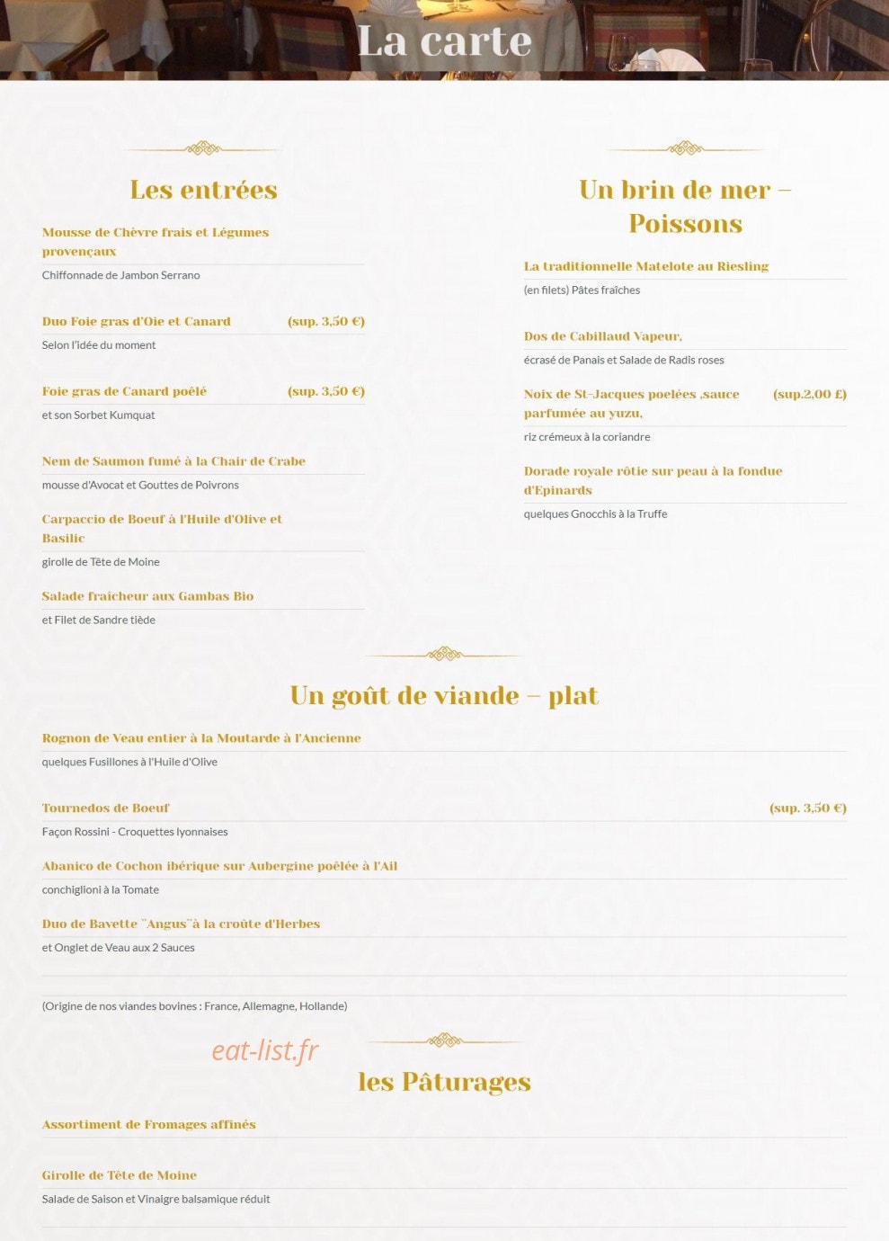 Au Cheval Noir — carte page 2