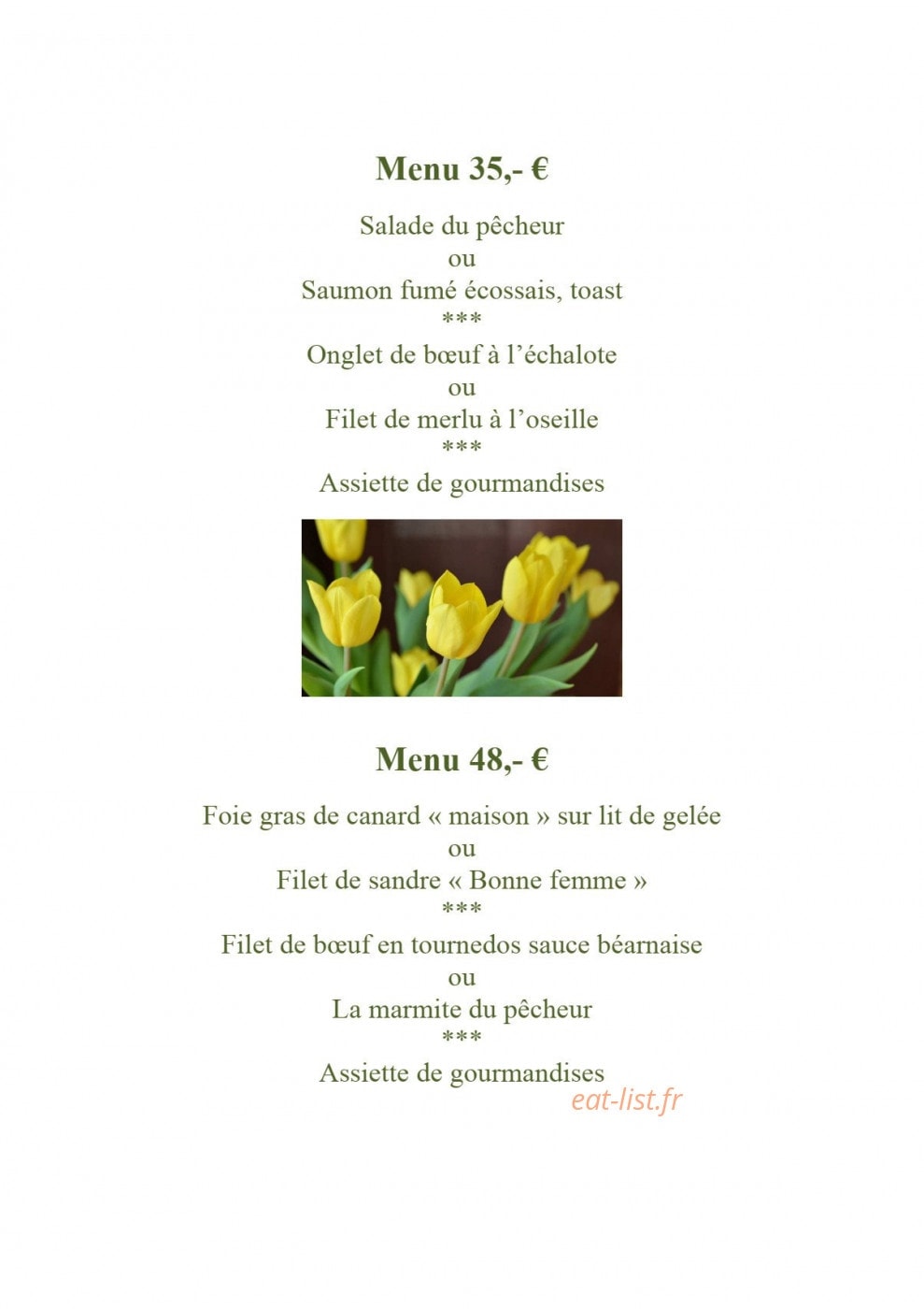 Hôtel Restaurant Oberlé — carte page 6