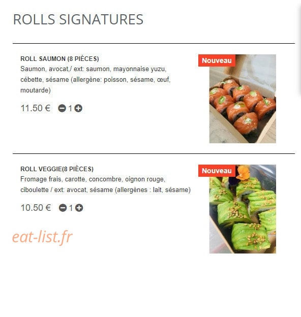 Sushi Home — carte page 5