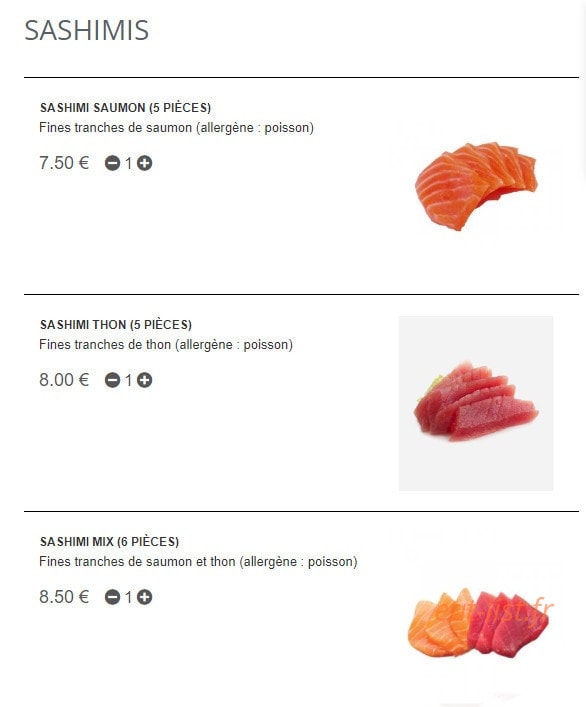 Sushi Home — carte page 2