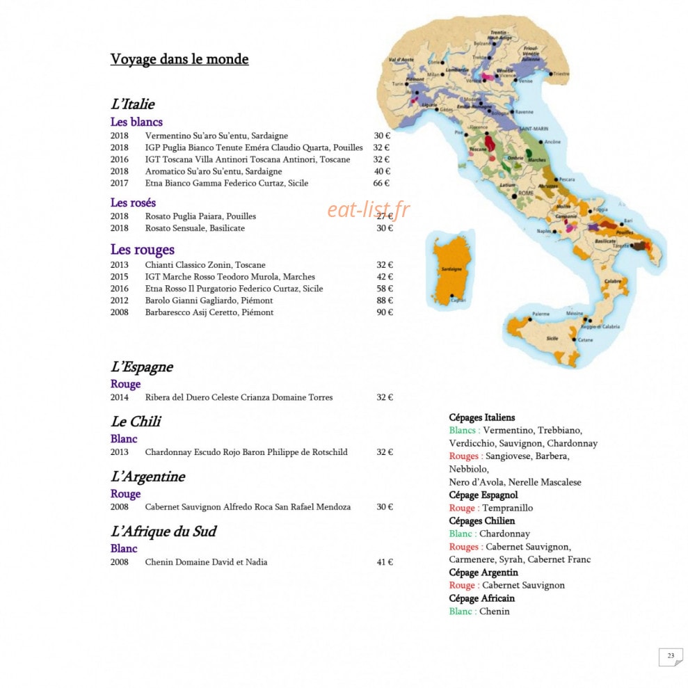 Au Vieux Couvent — carte page 29