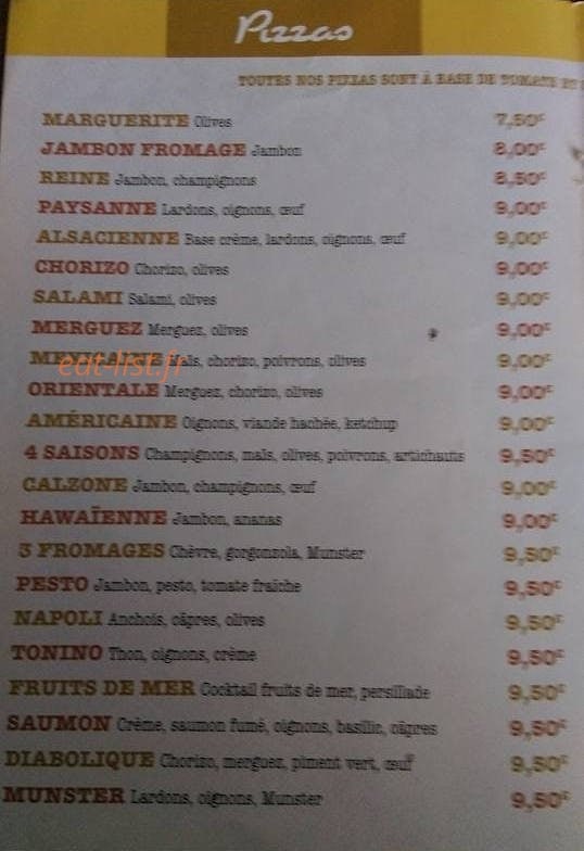 chez Nino — carte page 2