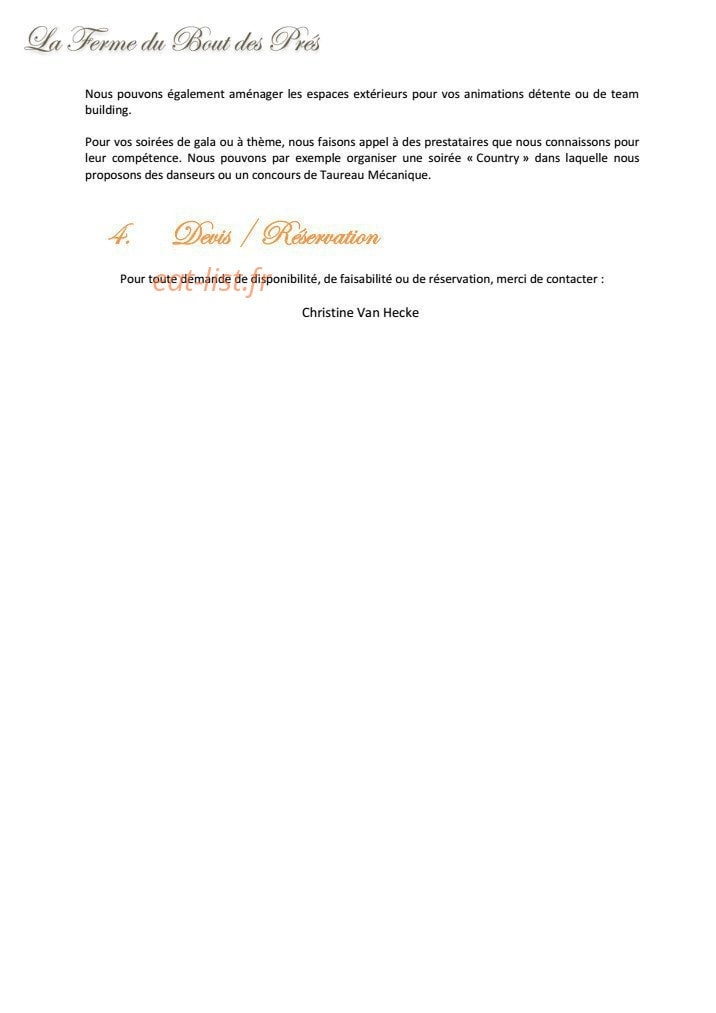 Auberge de La Chèvrerie — carte page 12