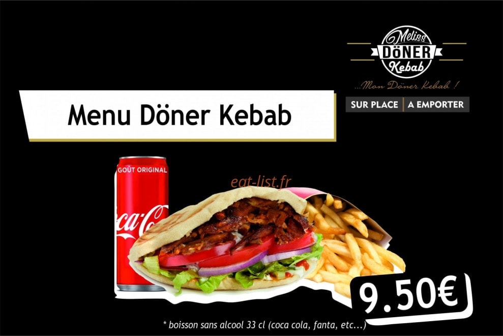 Meliss Döner Kebab — carte page 1