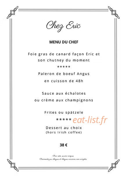 Chez Eric — carte page 5
