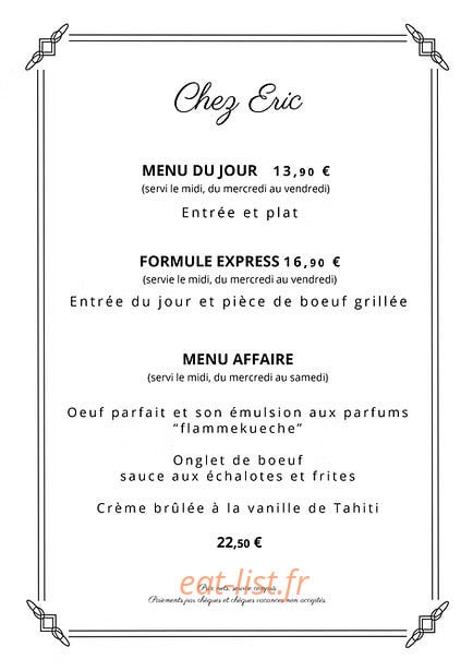 Chez Eric — carte page 6