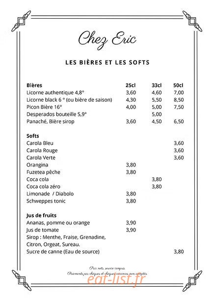Chez Eric — carte page 7