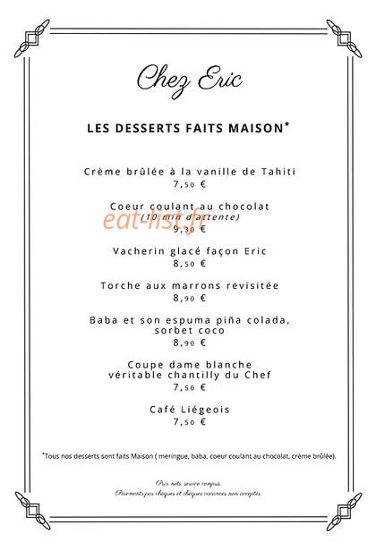 Chez Eric — carte page 4