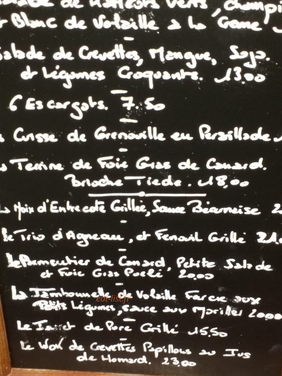 A l'Agneau — carte page 1