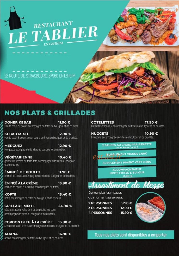 Le Tablier — carte page 1