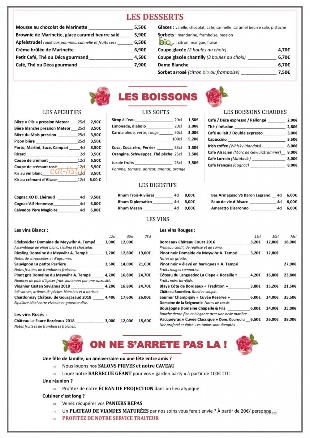 Les Jambons de Marinette — carte page 3