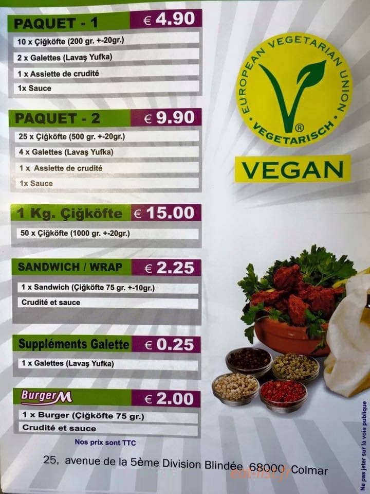 10 numara çiğköfte — carte page 1