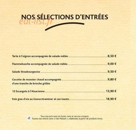 A l'Alsacienne — carte page 1