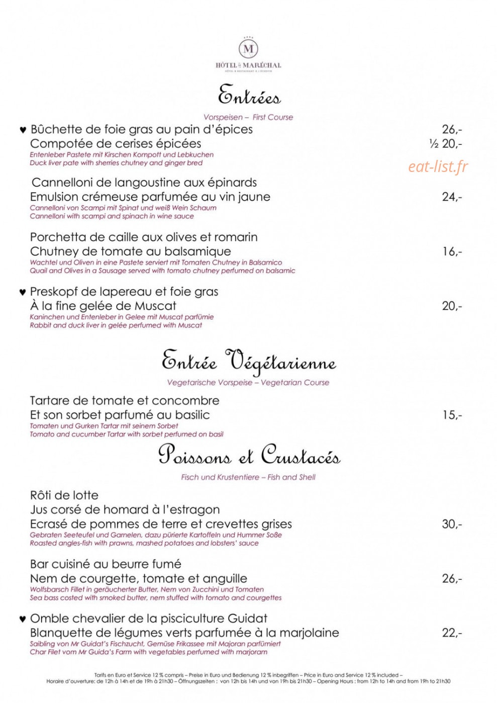 A L'Echevin — carte page 4