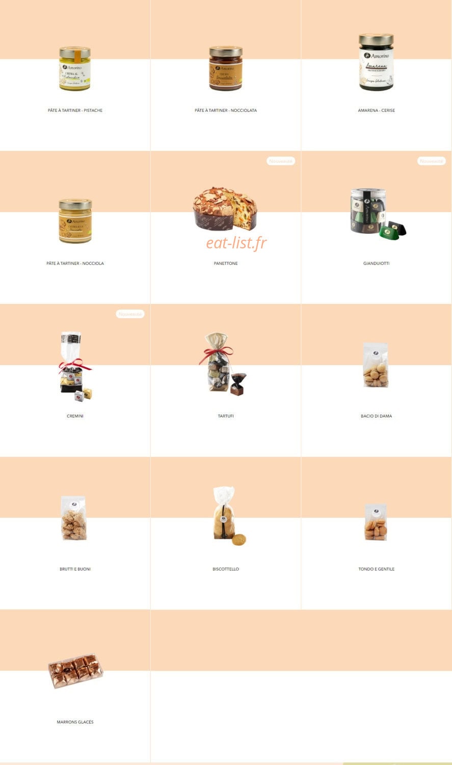 Amorino — carte page 9