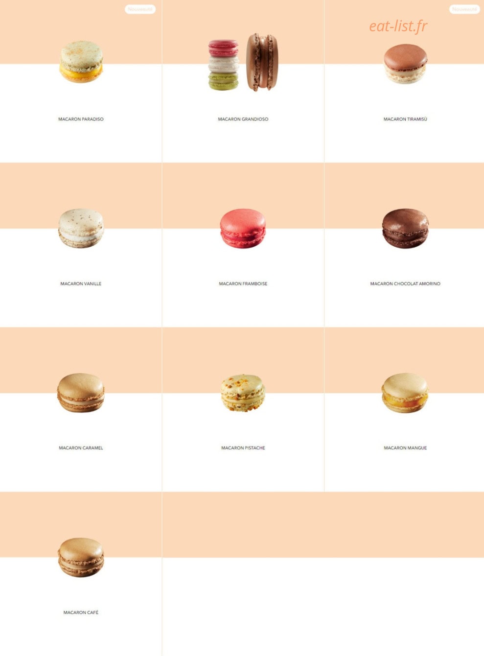 Amorino — carte page 8
