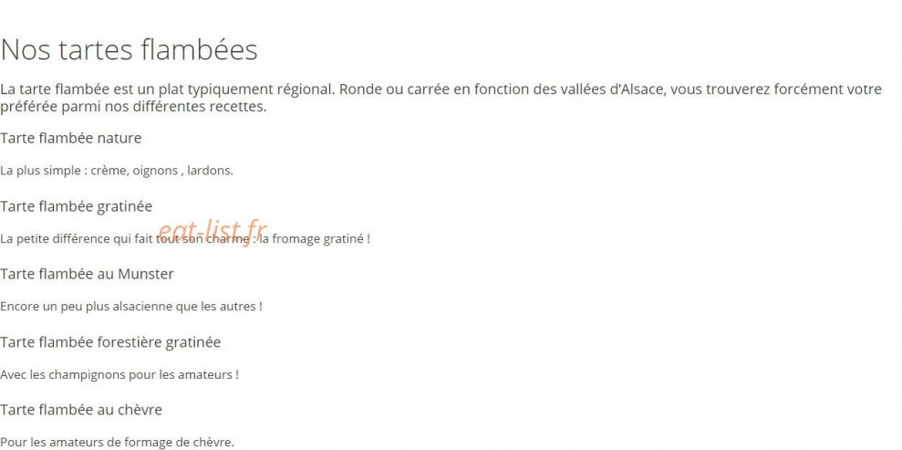 Au Chasseur — carte page 2