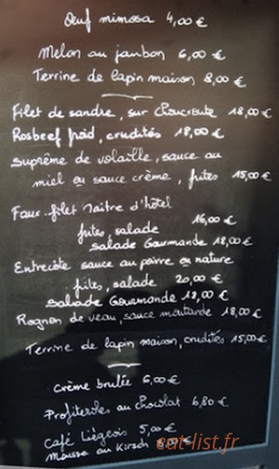 Au Chaudron — carte page 1