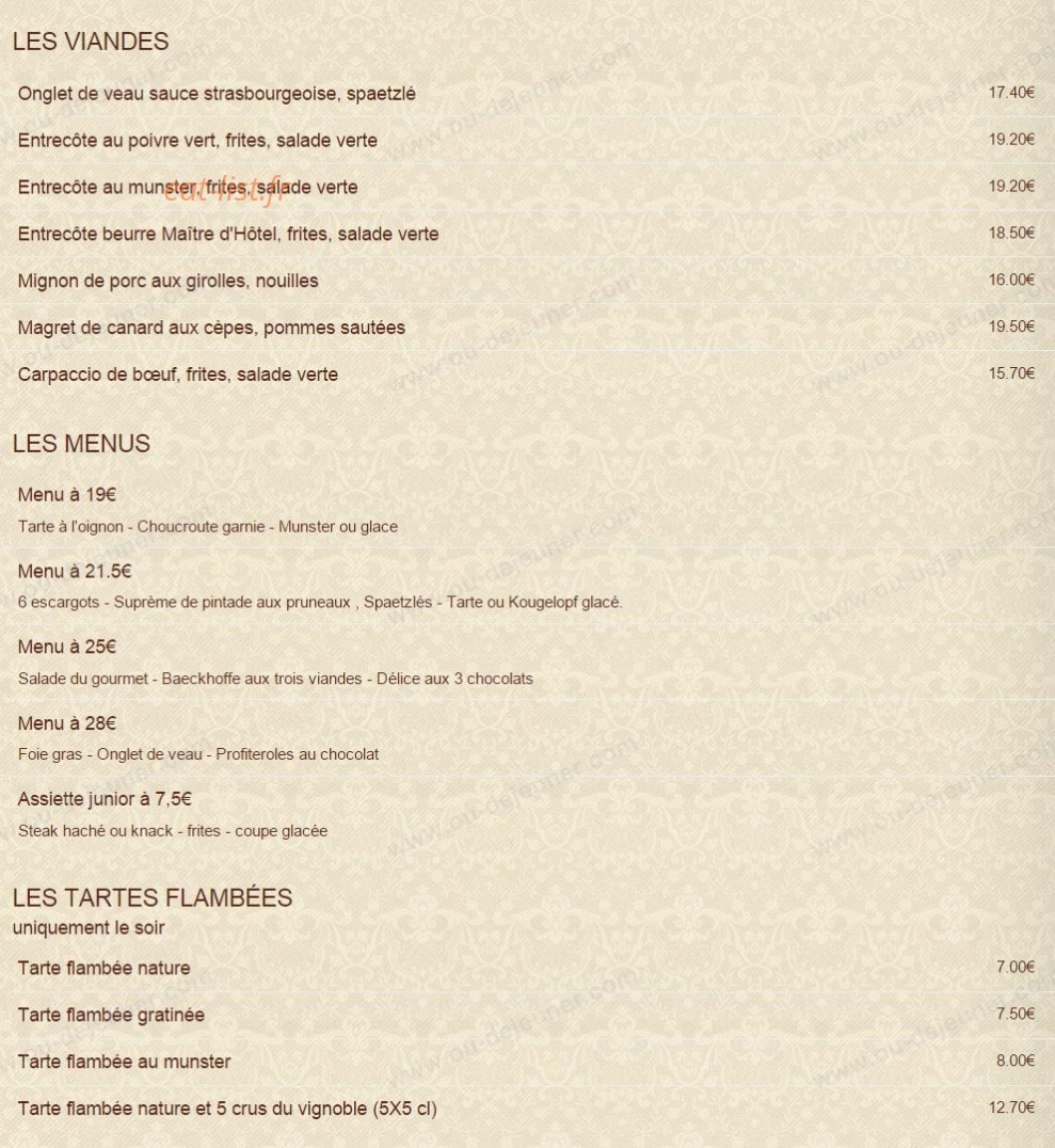 Au Koifhus — carte page 3