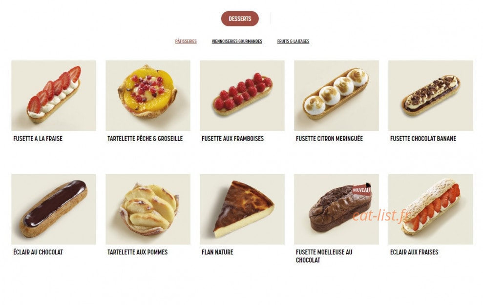 Brioche Dorée — carte page 3
