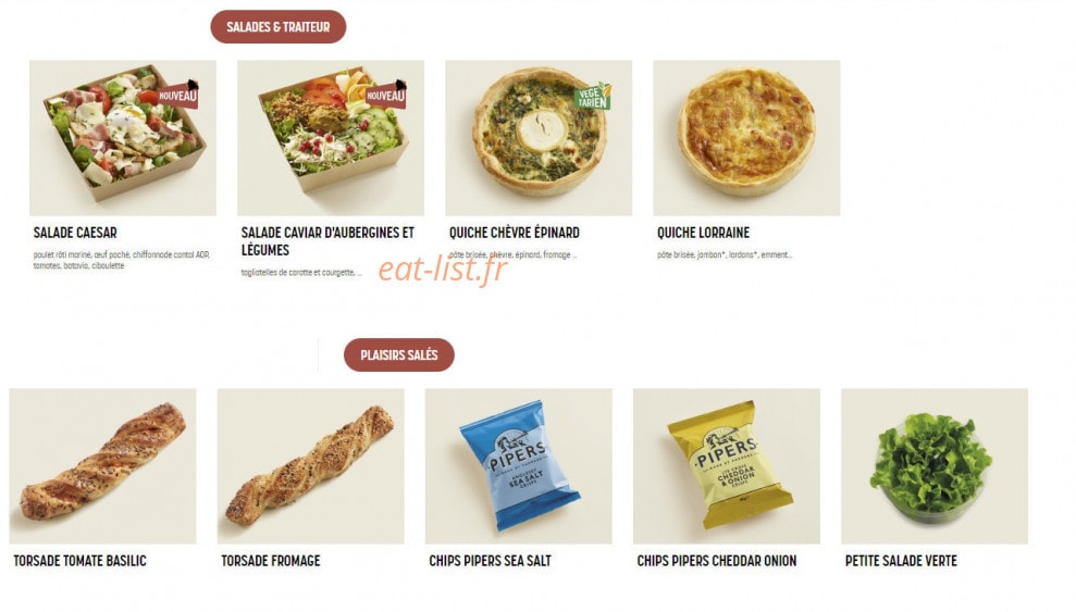 Brioche Dorée — carte page 2