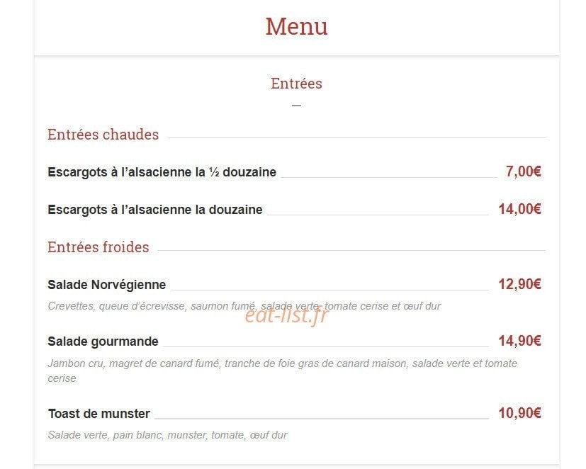 Chez Raphy Ô Cordon Bleu — carte page 2