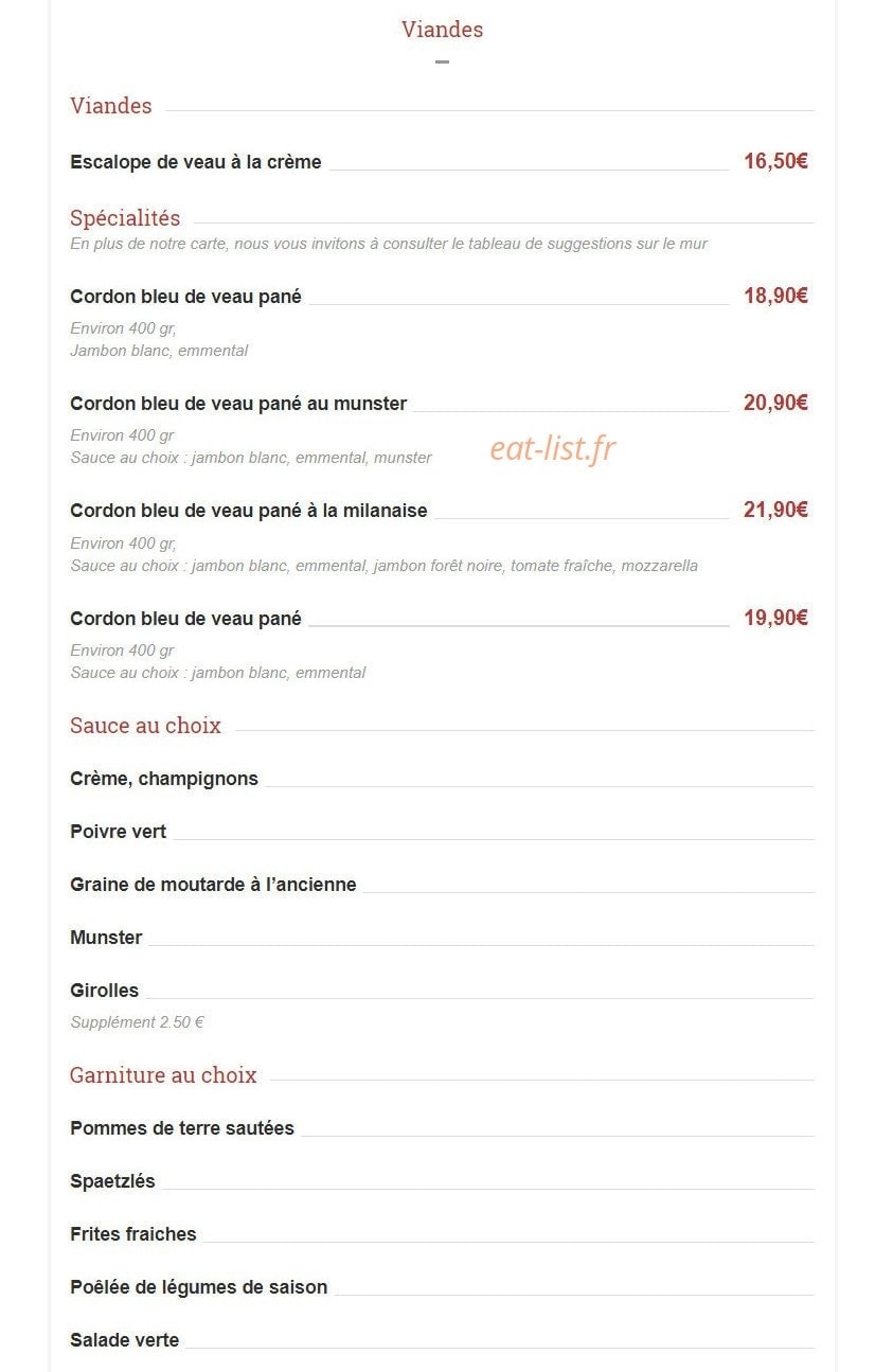 Chez Raphy Ô Cordon Bleu — carte page 3