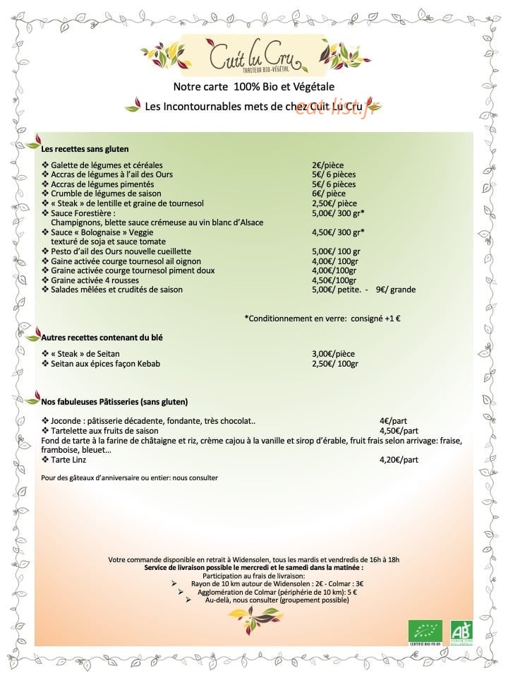Cuit lu Cru — carte page 1