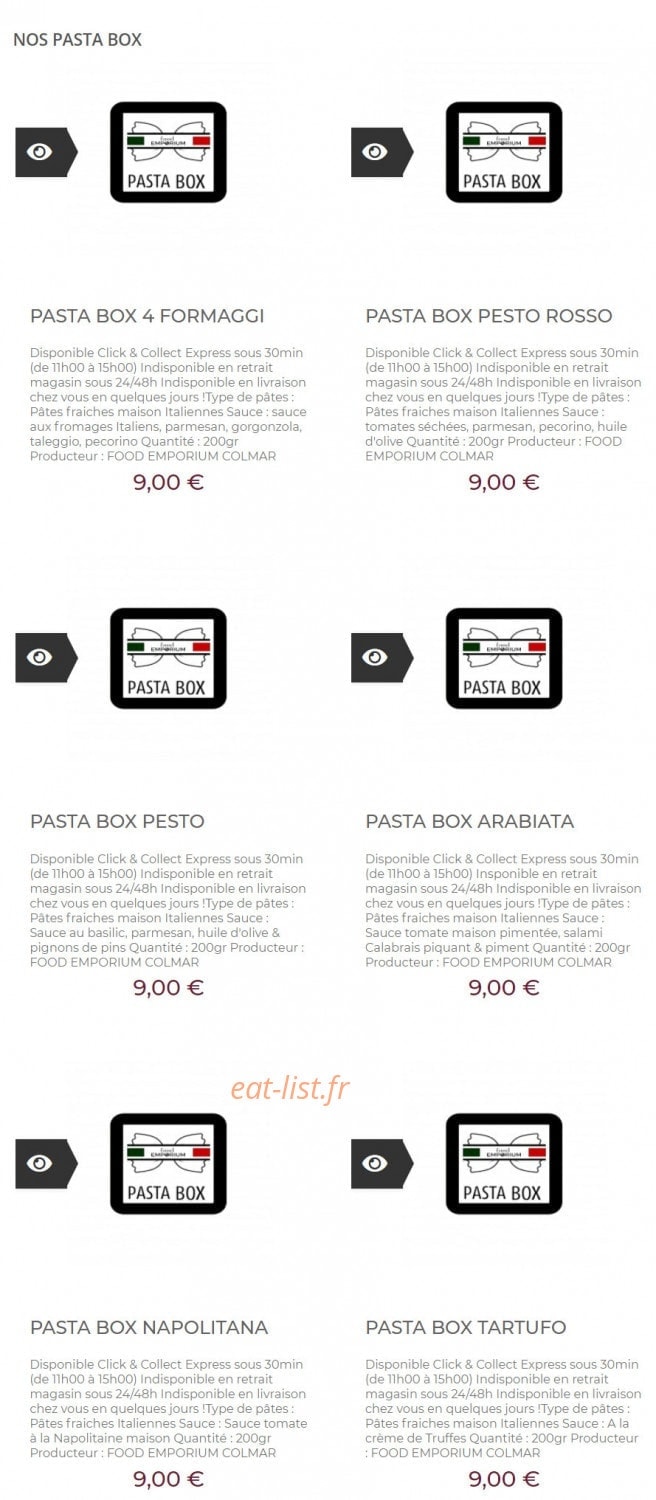 Food-Emporium — carte page 1