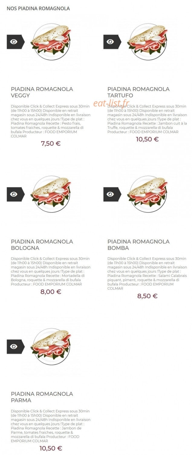 Food-Emporium — carte page 2