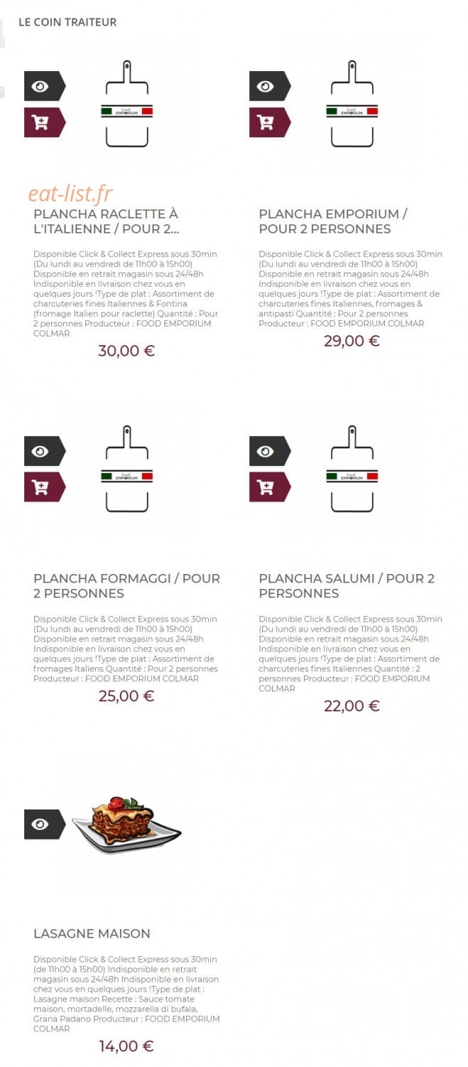Food-Emporium — carte page 4