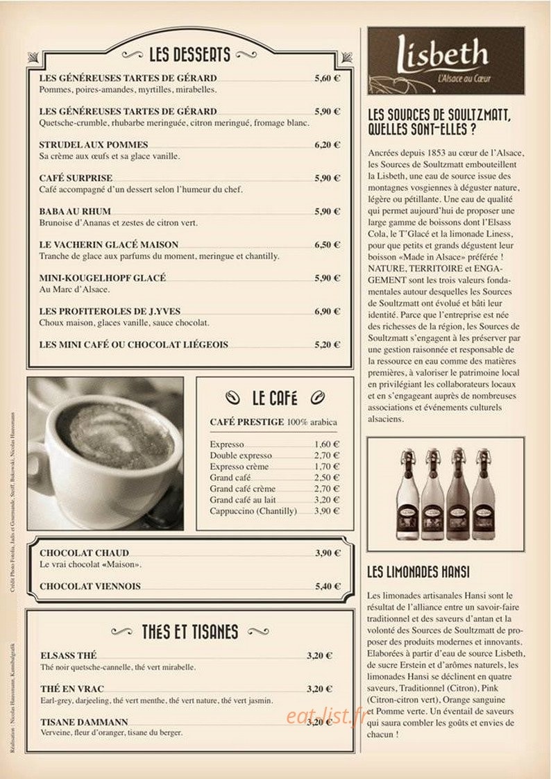 Jadis et Gourmande — carte page 2