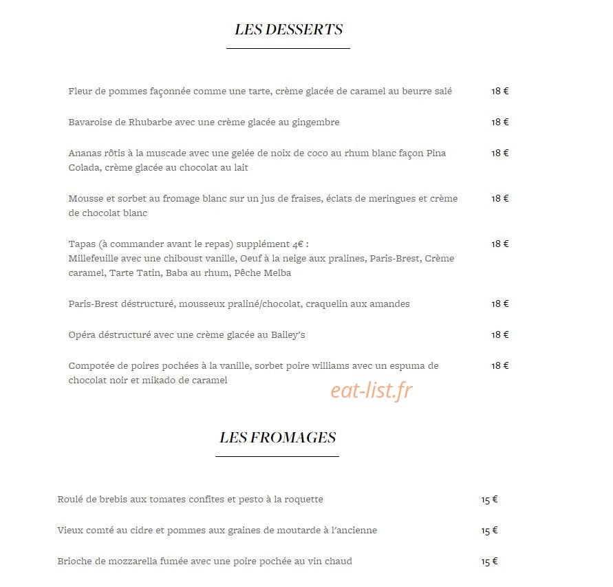 JY's — carte page 3