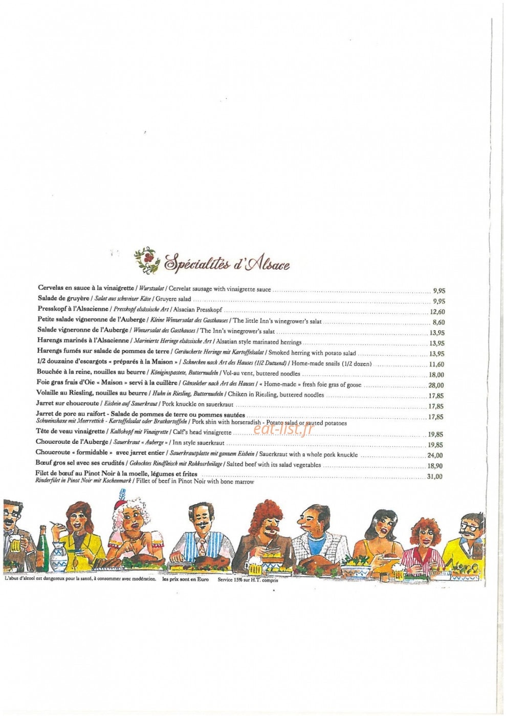 L'Auberge — carte page 2