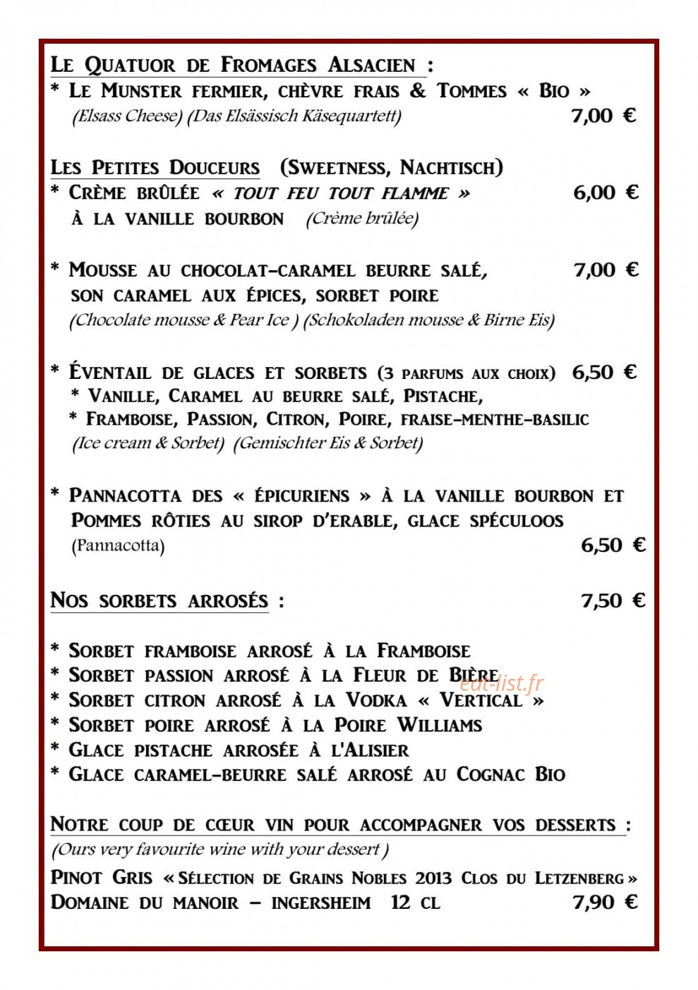 L'Epicurien — carte page 4