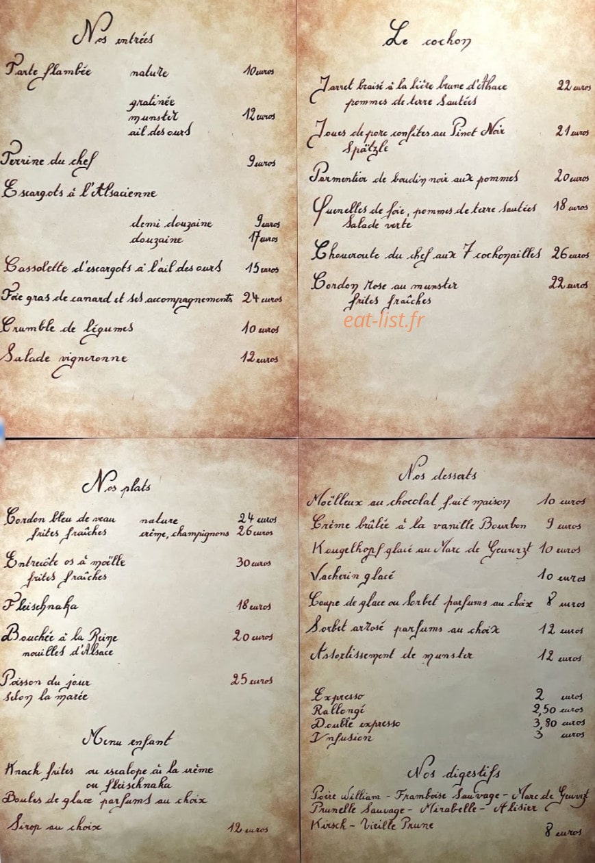 La Cochonaille — carte page 1