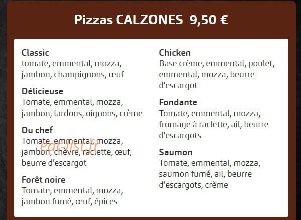 La Fun Pizz — carte page 4