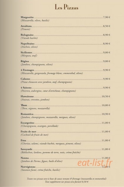 La Romantica — carte page 3