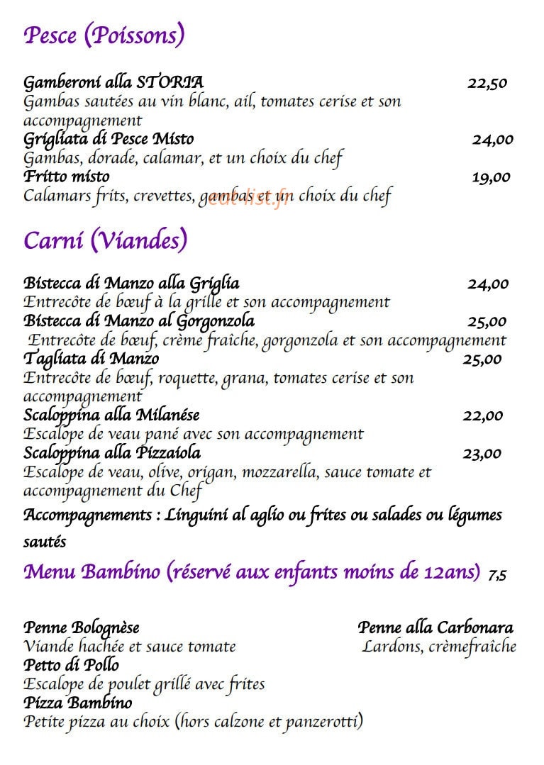 La Storia — carte page 3
