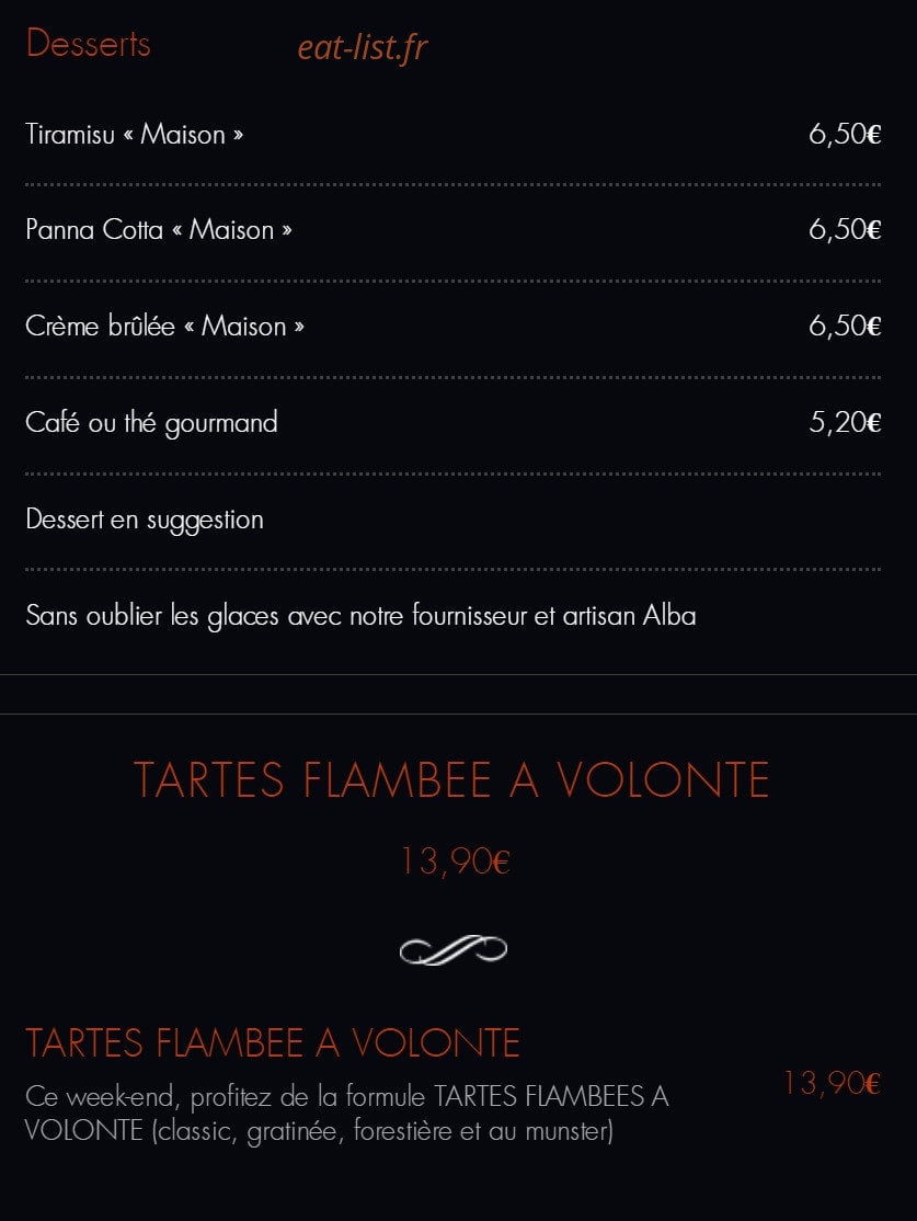 La Trattoria — carte page 7