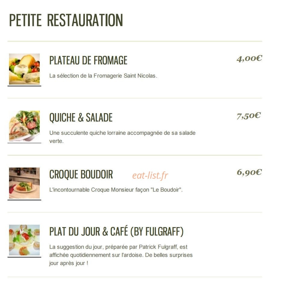 Le Boudoir — carte page 3