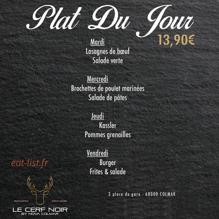 Le Cerf Noir — carte page 1
