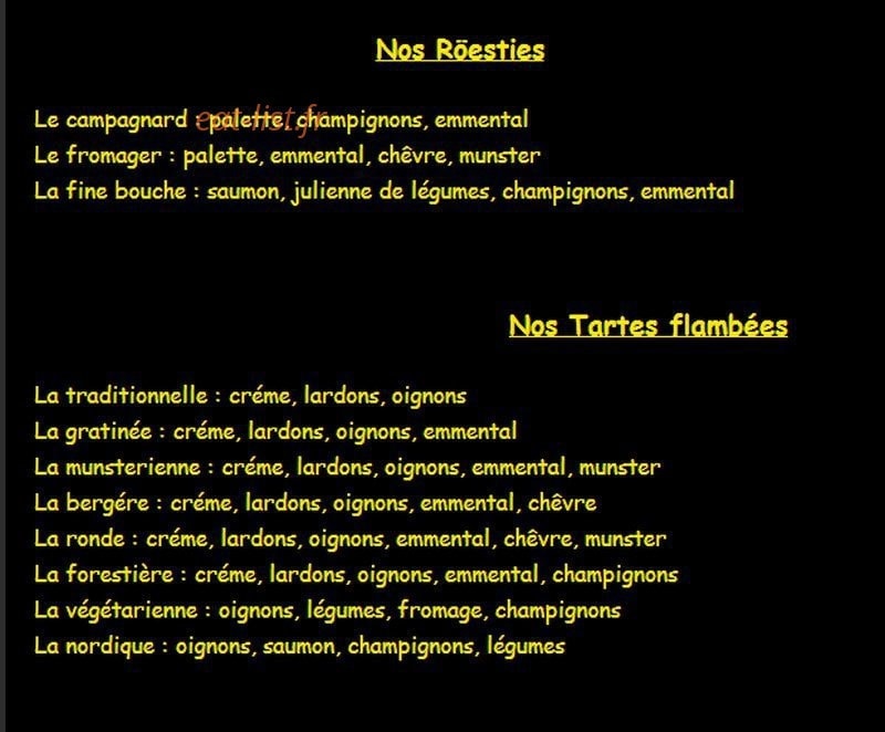 Le Flamm's — carte page 2