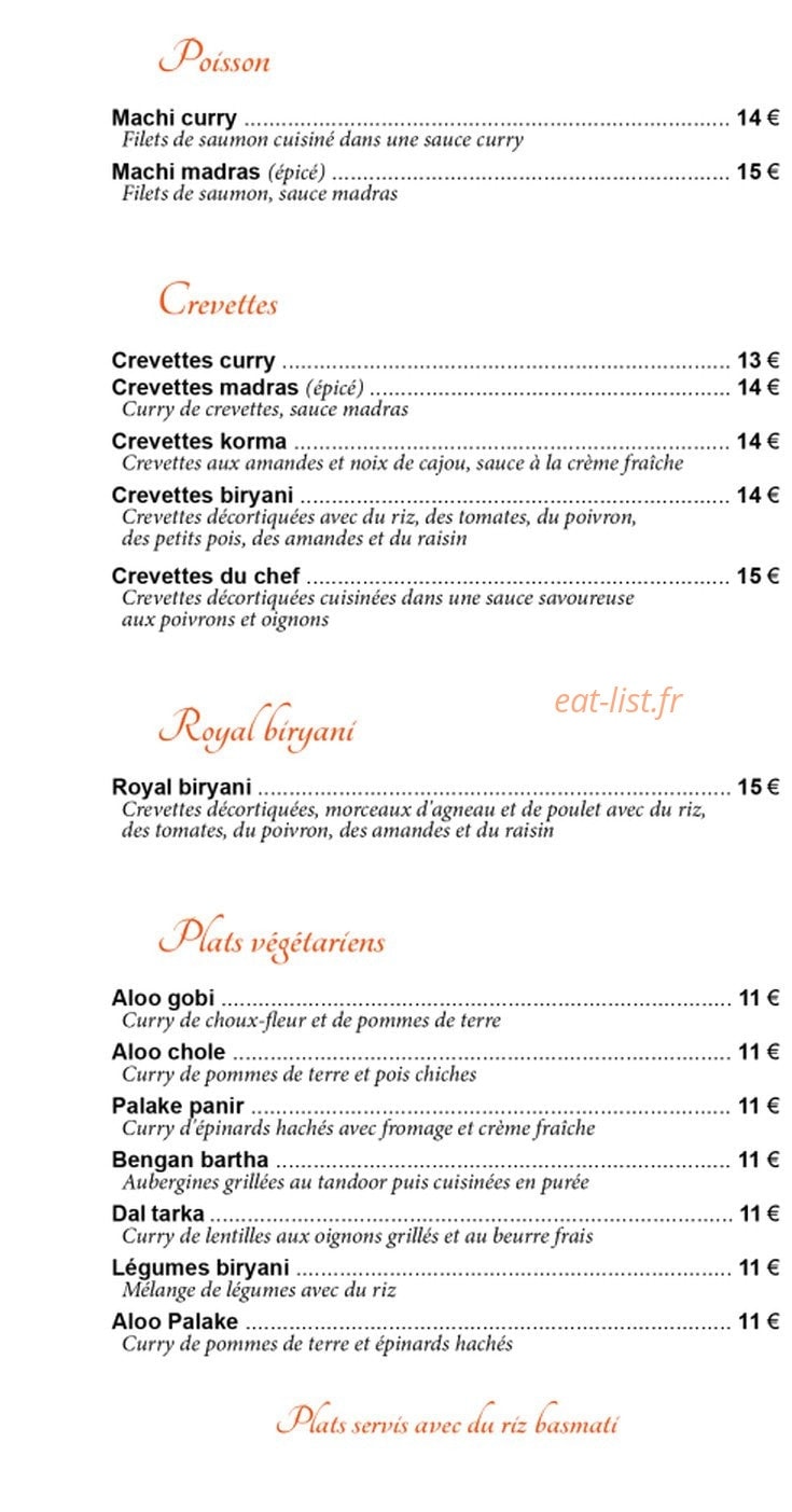 Le Maharaja — carte page 4