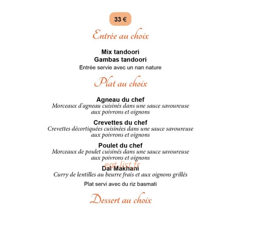 Le Maharaja — carte page 8