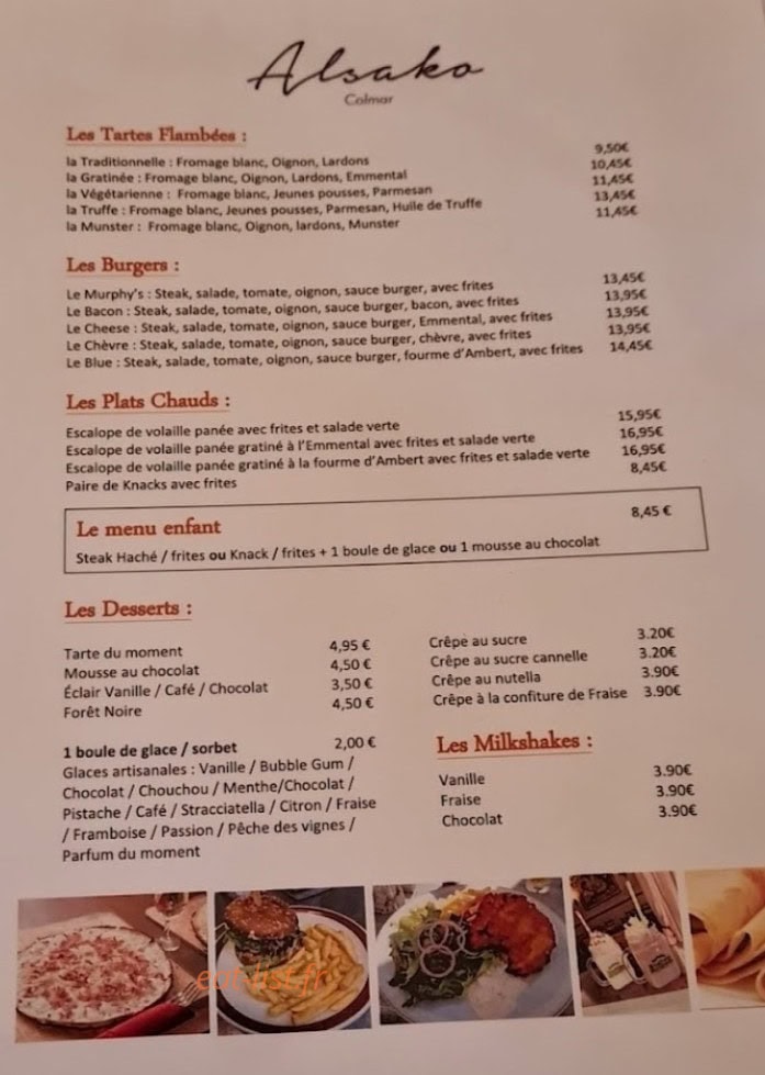 Le Murphy's — carte page 1