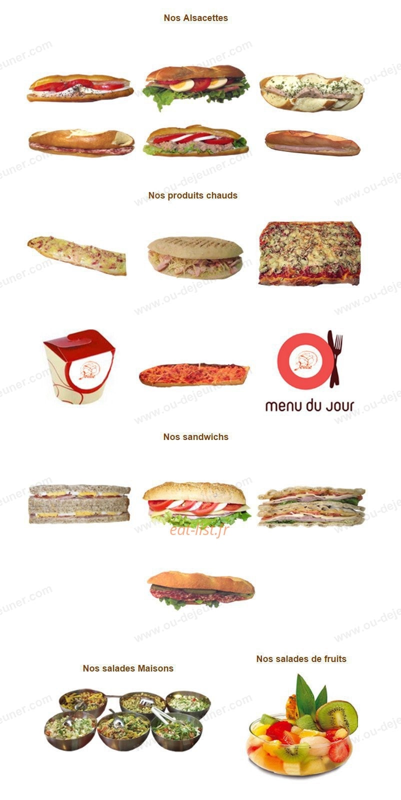 Les Fameuses Bretzels de Colmar — carte page 2