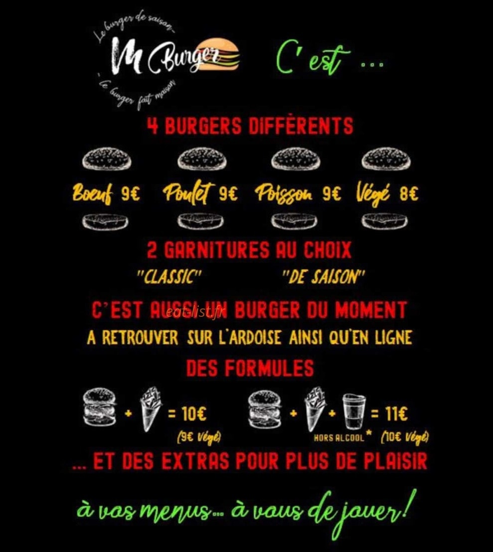 M Burger — carte page 2